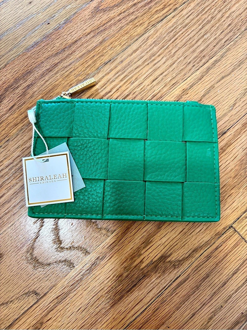 Shiraleah Verona Card Holder Woven Green - NWT